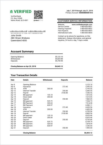 Bank-Statement